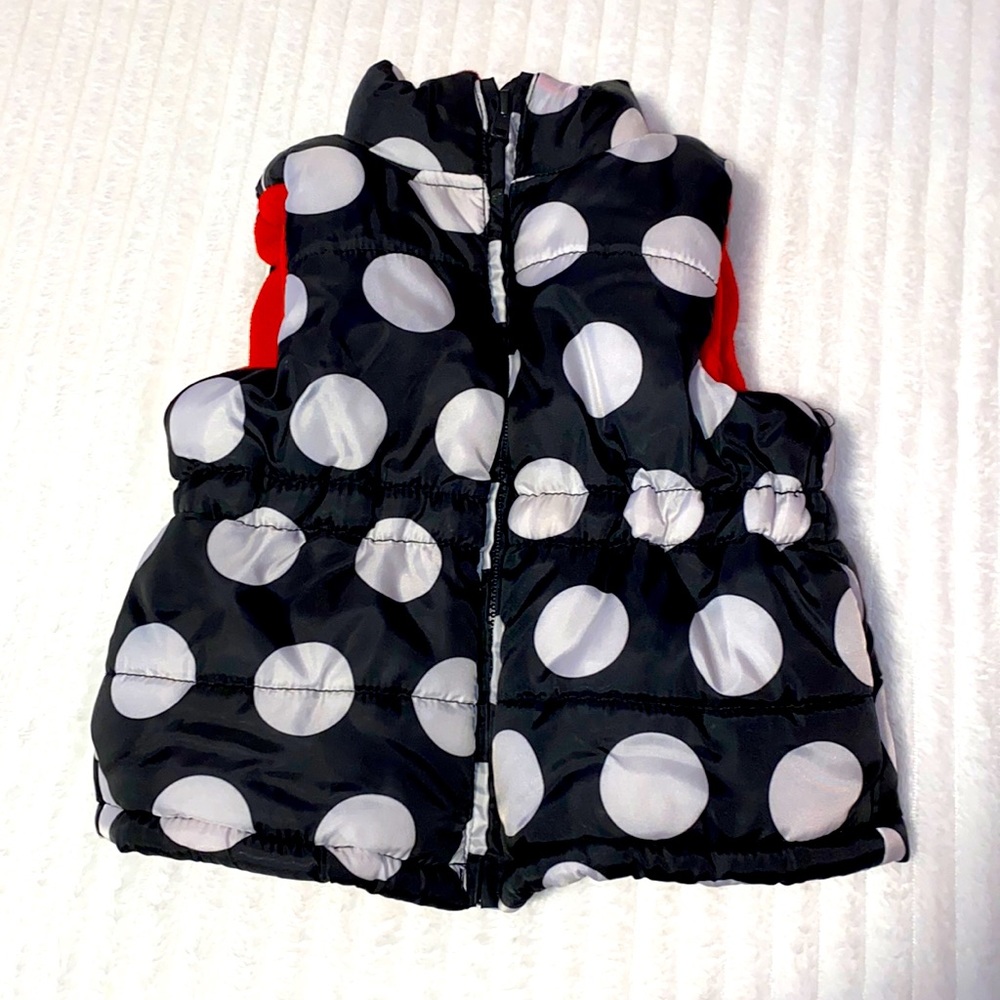 Gymboree polka dot puffy vest